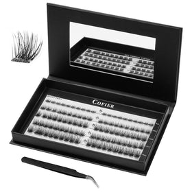 Kit de cils Wispy CoFier avec 100 pièces et accessoires