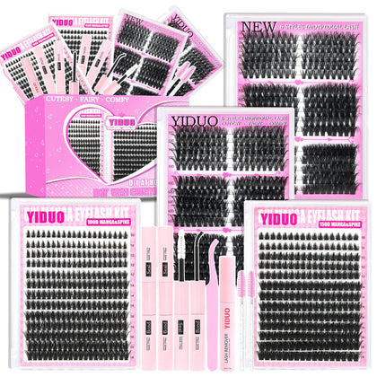 Kit de cils YIDUO 1021Pcs avec divers styles et longueurs