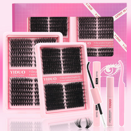 Kit de cils YIDUO 560pcs avec clusters Cat Eye