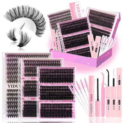 Kit de cils YIDUO 835 pcs avec différentes longueurs et styles