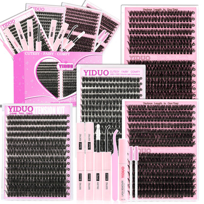 Kit de cils YIDUO avec 1078 pièces et accessoires inclus
