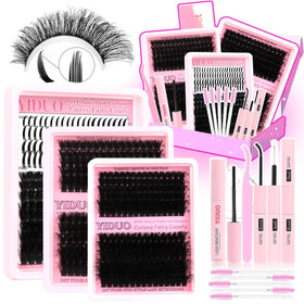 Kit de cils YIDUO avec 575 pièces en clusters et accessoires