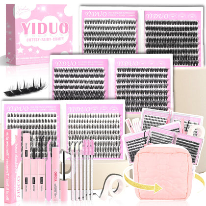 Kit de cils YIDUO avec 776 pièces et sac de maquillage