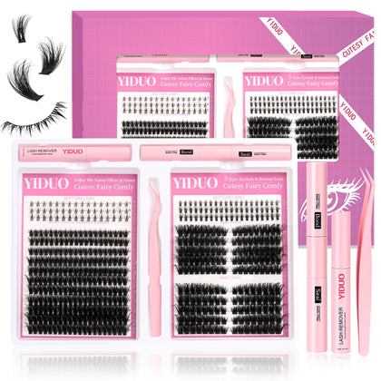 Kit de cils YIDUO incluant 498 pièces avec colle et pince