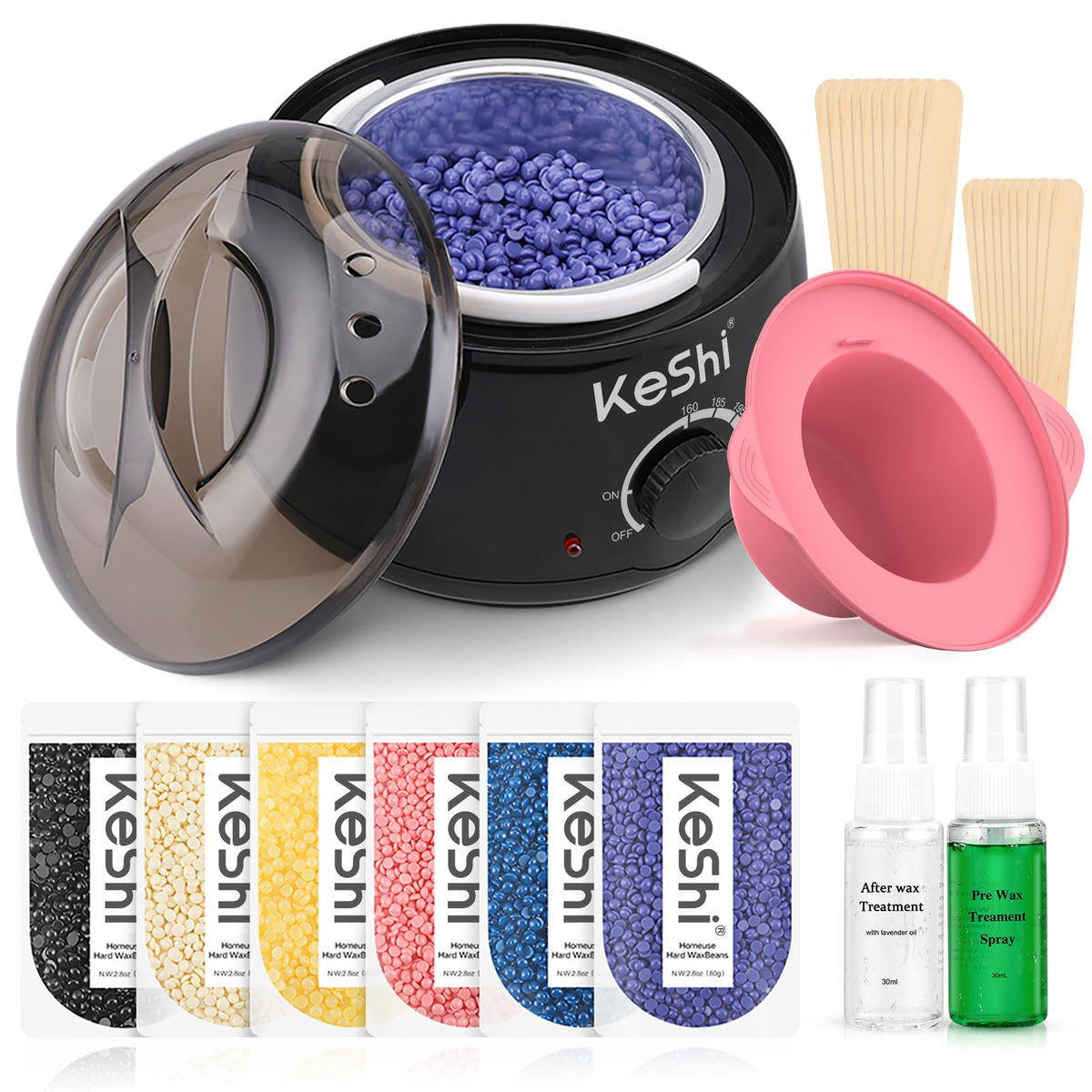 Kit de cire KeShi incluant chauffe-cire et accessoires