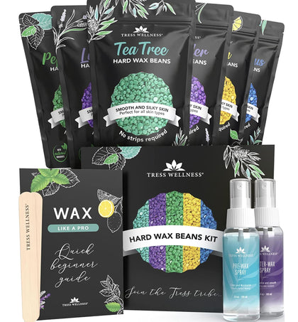 Kit de cire Tress Wellness avec sachets de perles et spatules
