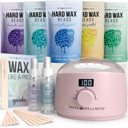 Kit de cire Tress Wellness comprenant réchauffeur numérique et accessoires
