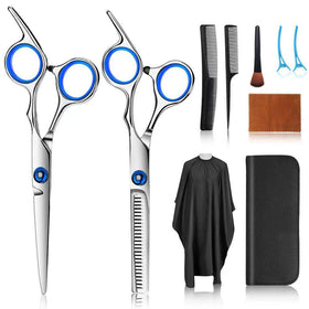 Kit de ciseaux de coiffure FATHABY 10 pièces avec accessoires