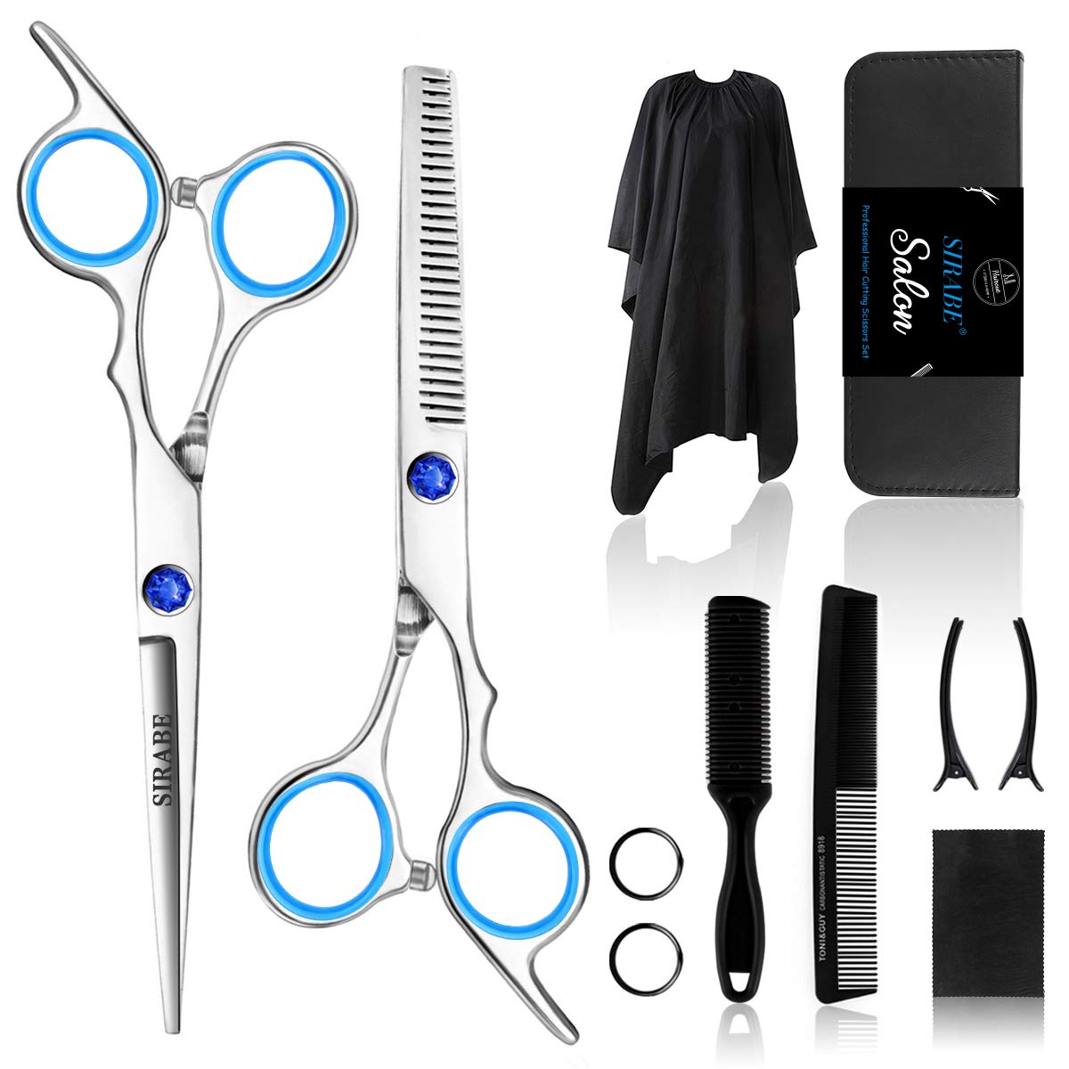 Kit de ciseaux de coiffure Sirabe avec tous les accessoires inclus