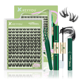 Kit de clusters de cils Angel A01 de KEYYOU avec pince et produits