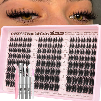 Kit de clusters de cils Goddvenus 168PCS vue de face