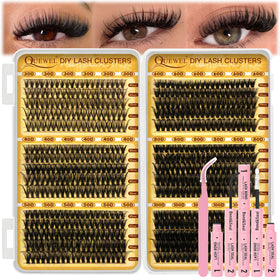 Kit de Clusters de Cils QUEWEL 580PCS avec accessoires