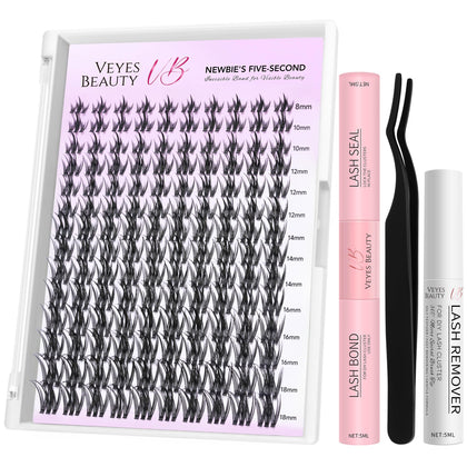 Kit de Clusters de Cils VEYESBEAUTY vue avant avec emballage