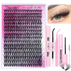 Kit de Clusters de Cils Yawamica avec 320 cils D Curly