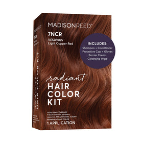 Kit de coloration capillaire Madison Reed 7NCR Rouge Cuivré Clair vue de face