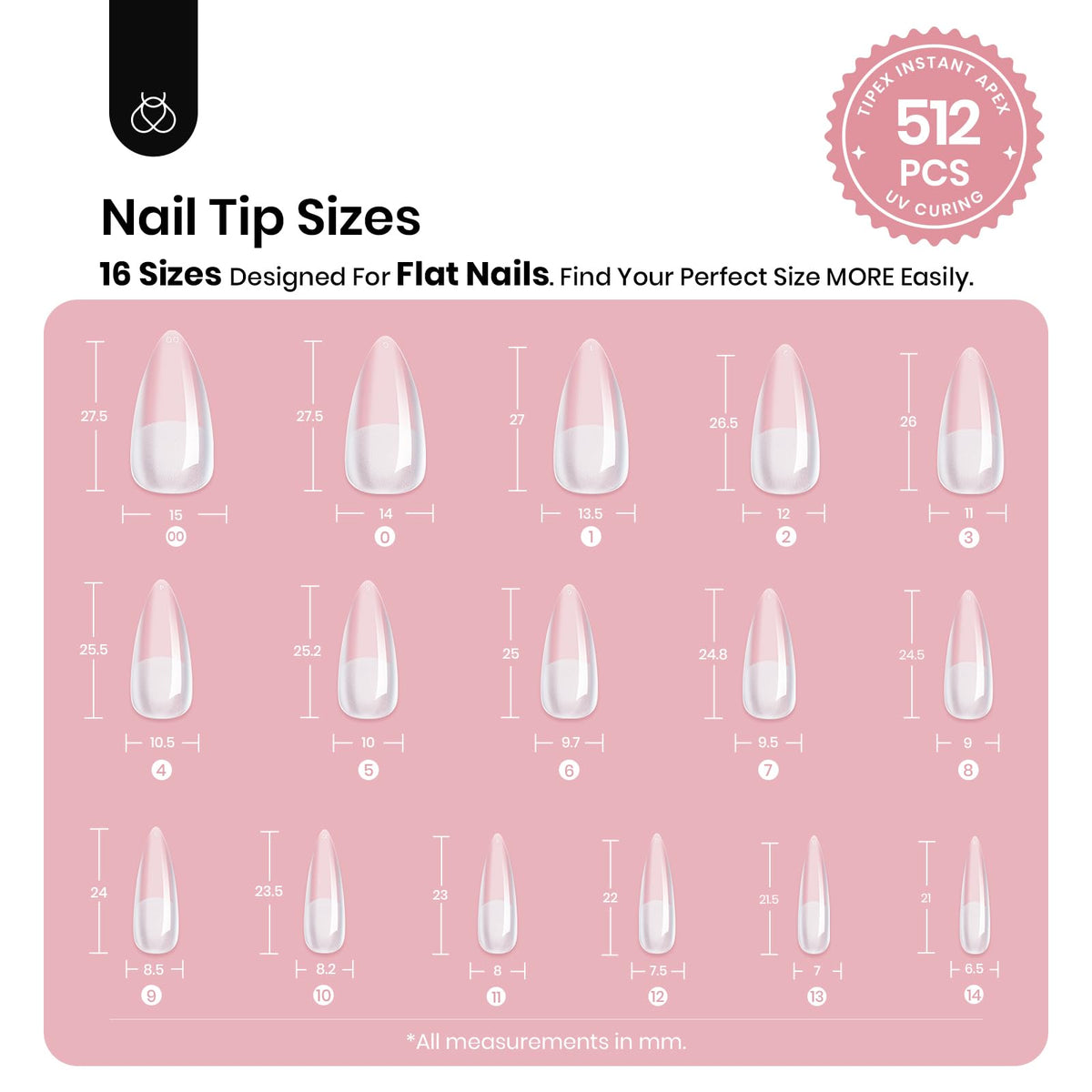 Kit de conseils ongulaires beetles Tipex Apex avec instructions d'utilisation