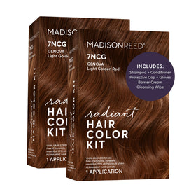 Kit de Couleur de Cheveux Madison Reed 7NCG Cuivre Doré Clair, vue de face