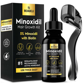Kit de croissance de barbe beaueli avec flacon et étiquette