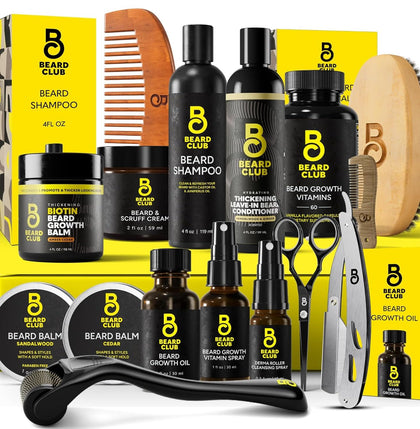 Kit de Croissance de Barbe The Beard Club avec tous les produits inclus