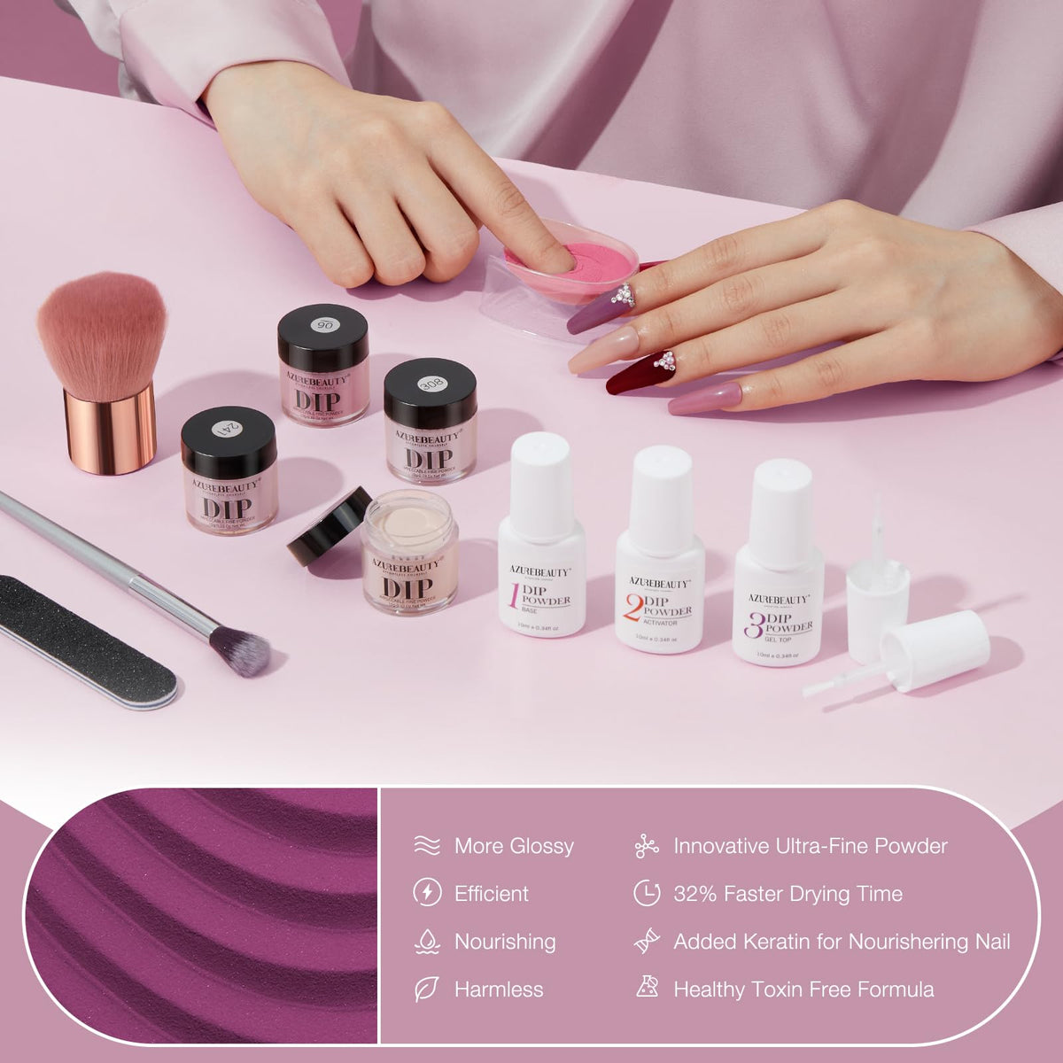 Kit de développement d'ongles AZUREBEAUTY en vue d'ensemble