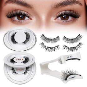 Kit de faux cils magnétiques QUEWEL avec applicateur et miroir