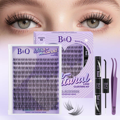 Kit de Faux Cils Wispy B&Qaugen vue de face avec emballage