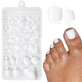Kit de faux ongles de pieds blancs LoveOurHome avec 120 pièces