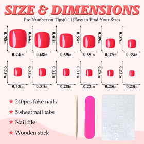 Kit de faux ongles de pieds LuckForever avec accessoires inclus