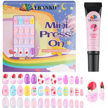 Kit de faux ongles EBANKU 78PCS avec motifs variés