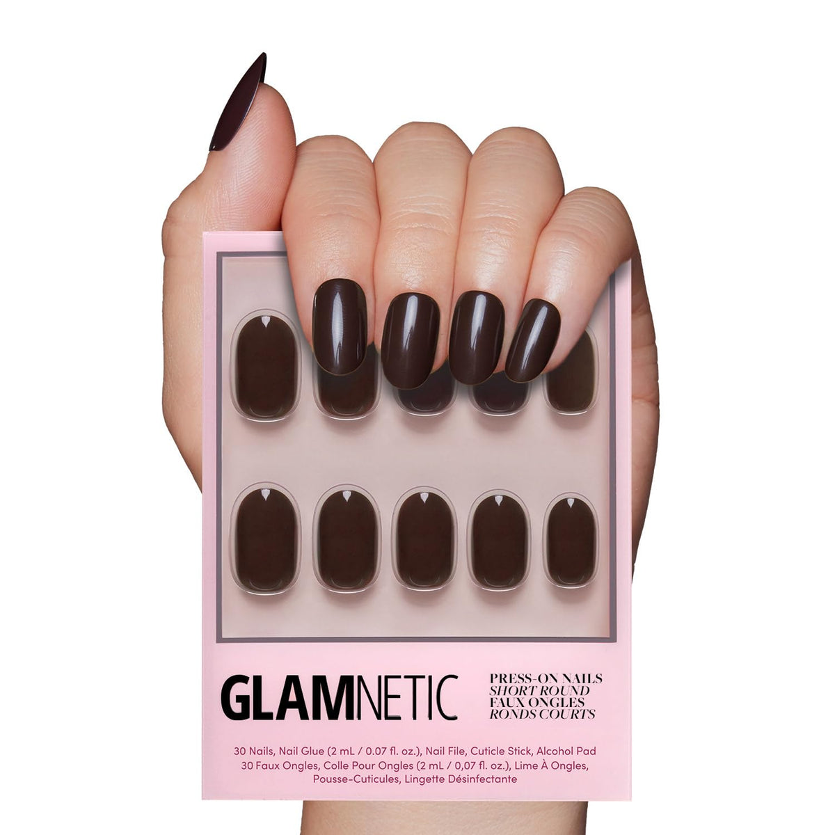 Kit de faux ongles Glamnetic Press-On Courts Ronds vue avant