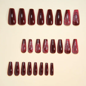 Kit de faux ongles juggssa avec lime à ongles et autocollants