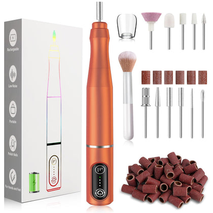 Kit de fraise à ongles TUOBEO vue de face avec accessoires inclus