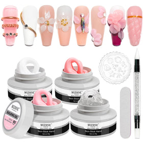 Kit de gel à ongles MIZHSE 3D avec 4 pots de gel de 30 g