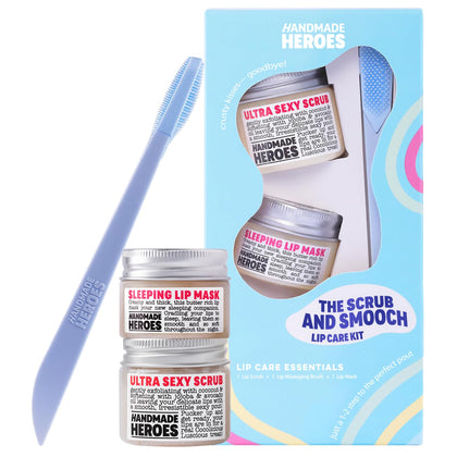 Kit de Gommage et Masque à Lèvres Handmade Heroes vue de face