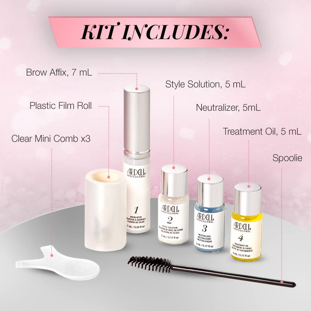 Kit de Lamination des Sourcils Ardell avec tous les produits présentés