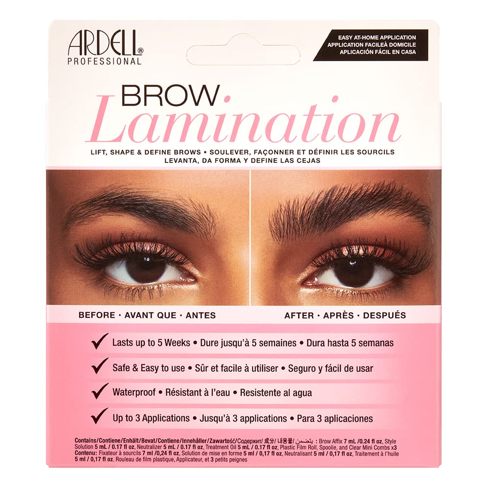 Kit de Lamination des Sourcils Ardell vue de face avec produits inclus