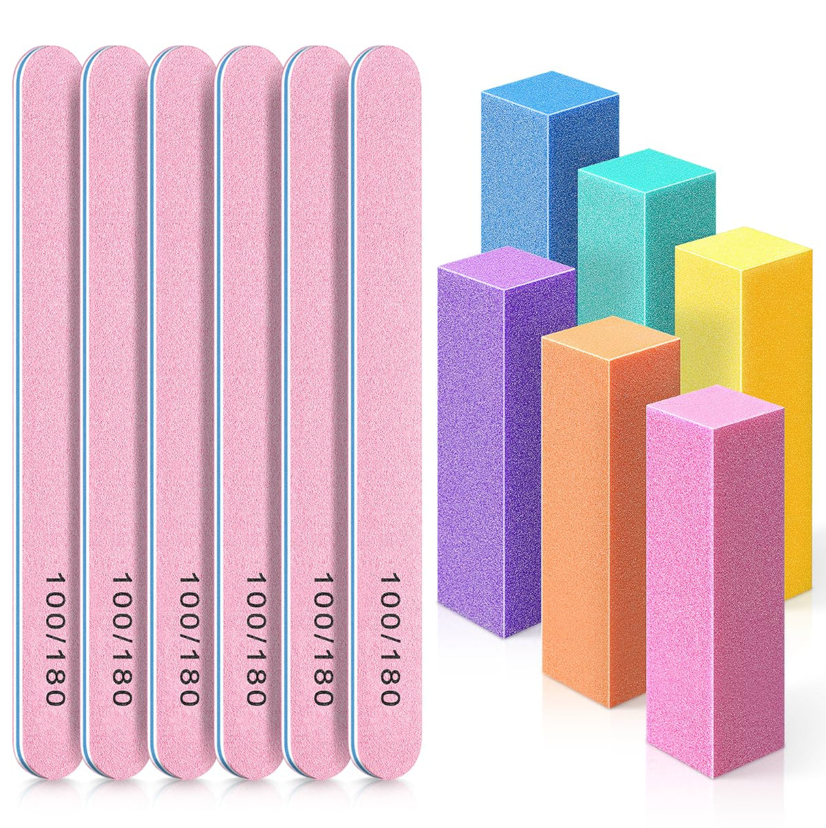 Kit de limes et polissoirs à ongles TsMADDTs avec 12 pièces