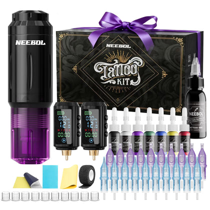 Kit de machine à tatouer sans fil Neebol avec accessoires complets