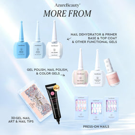 Kit de manucure avec le Gel de Base et Top Coat AZUREBEAUTY