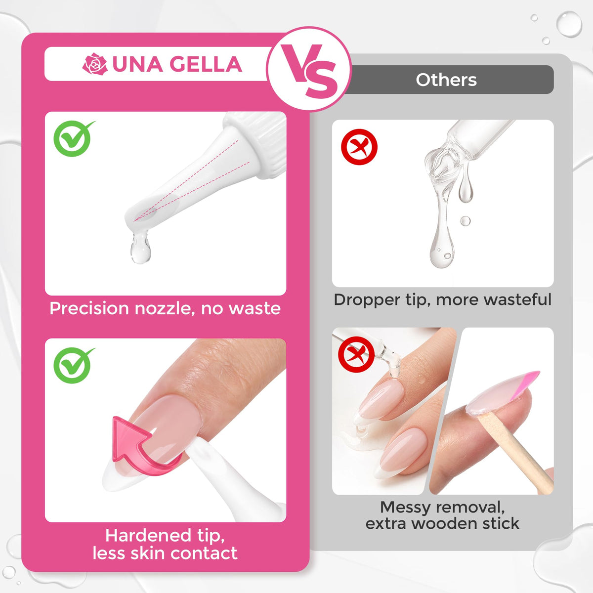 Kit de manucure UNA GELLA avec colle et dissolvant
