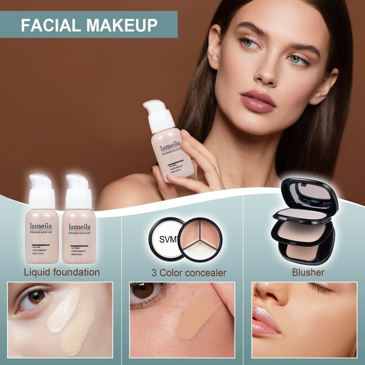 Kit de maquillage complet TooAemiS en utilisation