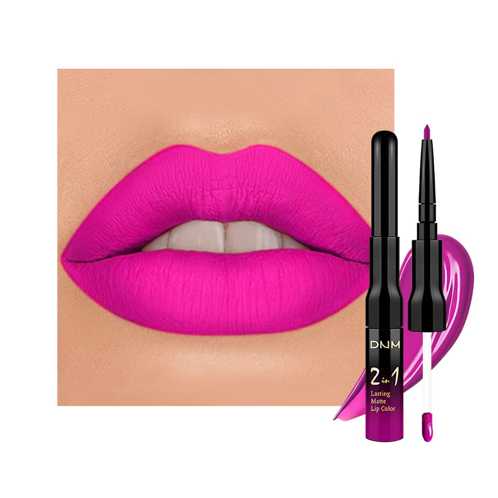 Kit de maquillage evpct avec crayon à lèvres mat rose et rouge à lèvres liquide