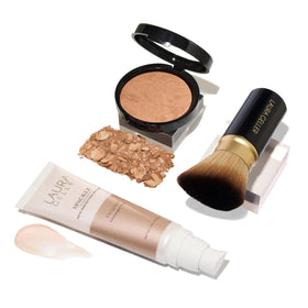 Kit de maquillage LAURA GELLER avec pinceau kabuki et fond de teint