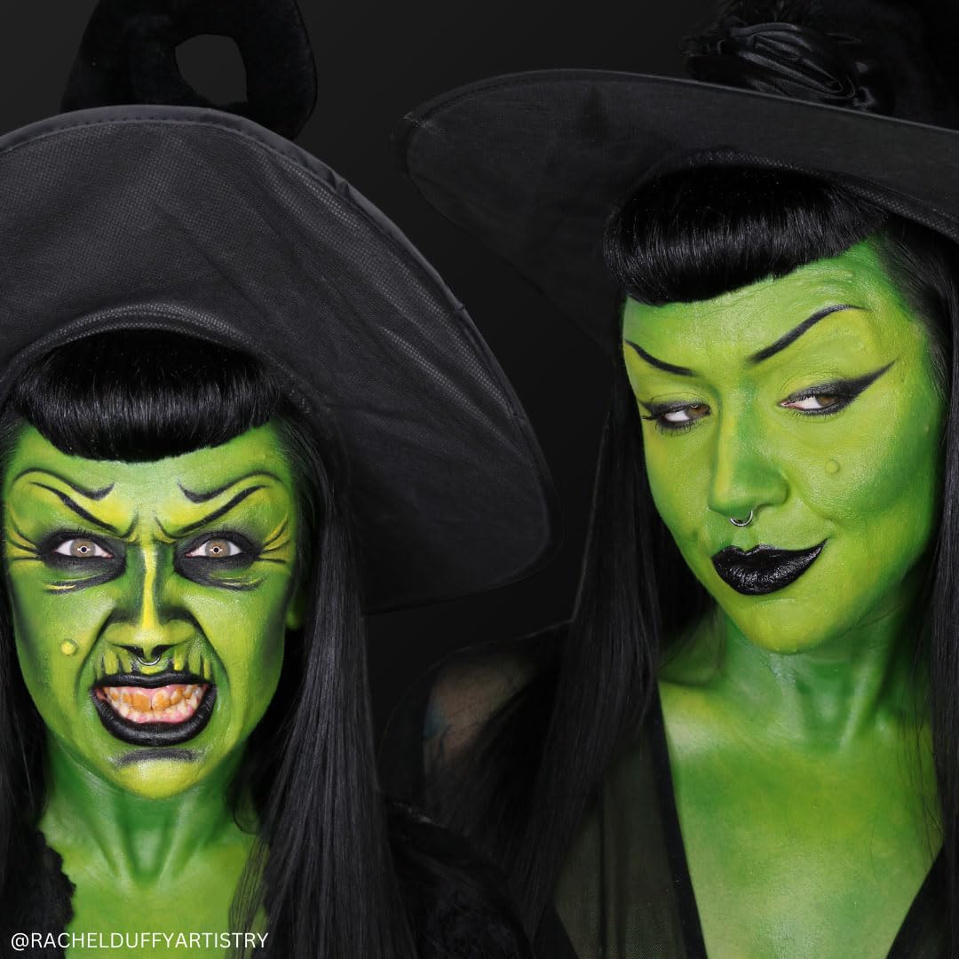 Kit de maquillage sorcière Mehron ouvert montrant les produits