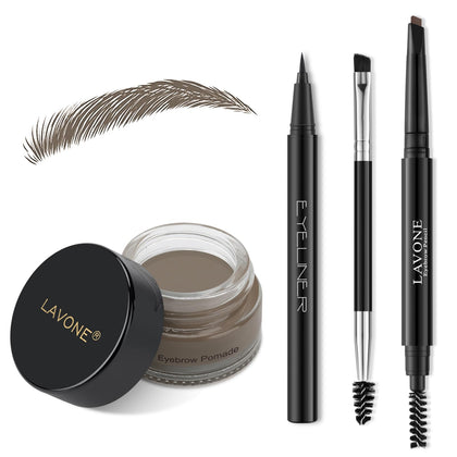 Kit de maquillage sourcils LAVONE avec crayon et eyeliner
