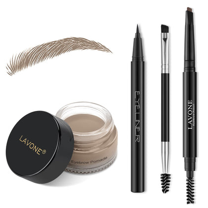 Kit de maquillage sourcils LAVONE avec crayon, pommade et eye-liner