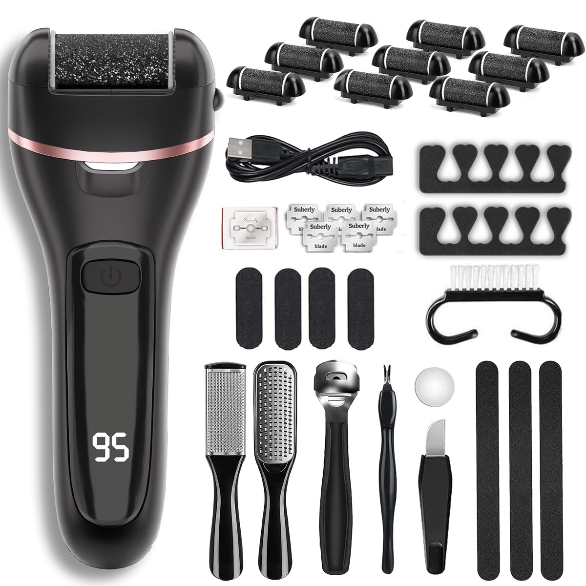 Kit de pédicure électrique Wea&Hea 30-en-1 avec accessoires