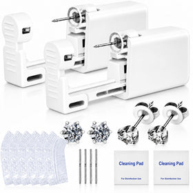 Kit de piercing d'oreilles Anzero avec deux pistolets jetables