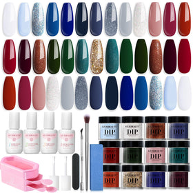 Kit de poudre à ongles AZUREBEAUTY avec 20 couleurs éclatantes