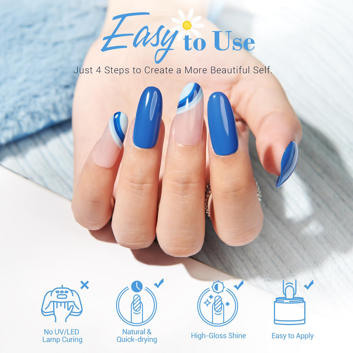 Kit de poudre à ongles AZUREBEAUTY avec instructions